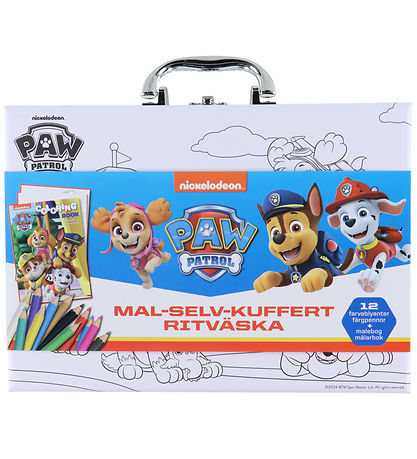 Alvilda Cardboard Suitcase - Paw Patrol - Paint Yourself Cardboa