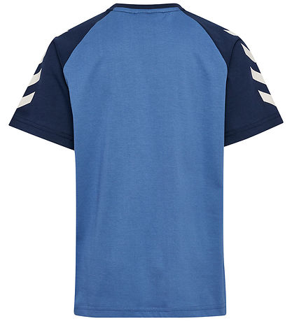 Hummel T-shirt - hmlJr Logo - Dutch Blue