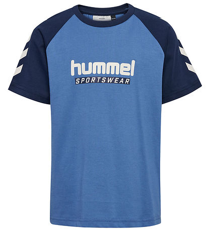 Hummel T-shirt - hmlJr Logo - Dutch Blue