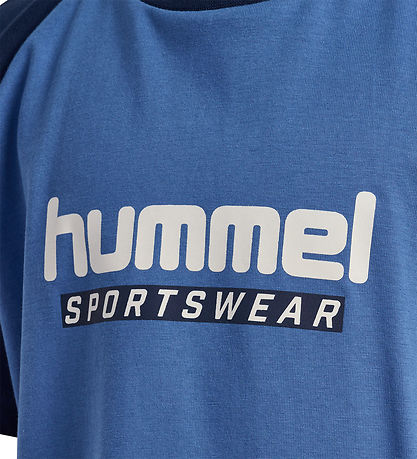 Hummel T-shirt - hmlJr Logo - Dutch Blue