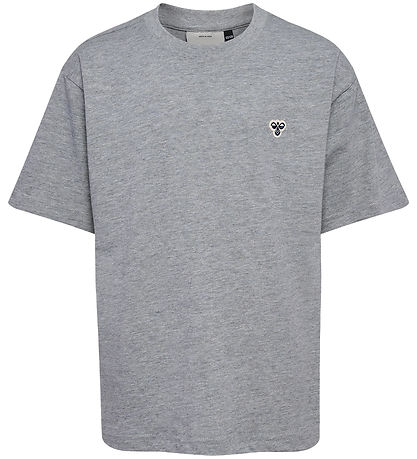 Hummel Stuttermabolur - hmlJR - Grey Melange