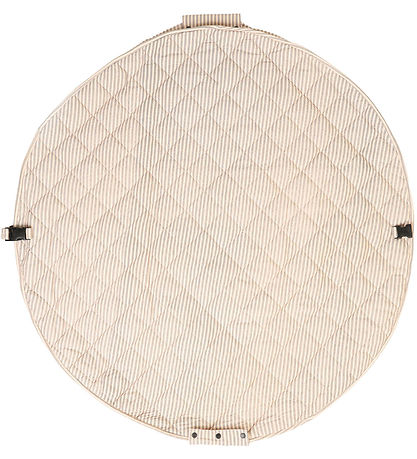 Play&Go Play Mat - Ø120 cm - Soft Organic - Stripes Blue