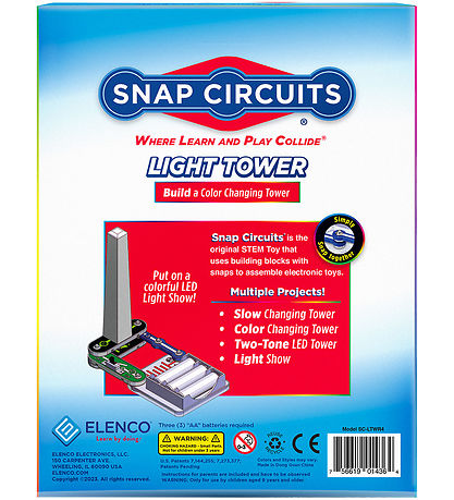 Snap Circuits Light Tower Set - Bygg ett torn som ändrar färg