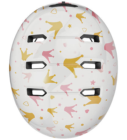 Abus Bicycle Helmet - Skurb Kid - White Crowns