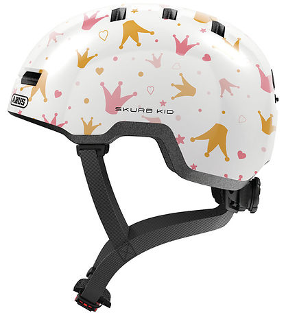 Abus Bicycle Helmet - Skurb Kid - White Crowns