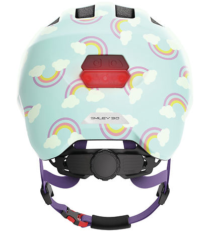 Abus Bicycle Helmet - Smiley 3.0 LED - Blue Rainbow