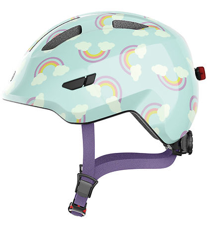 Abus Bicycle Helmet - Smiley 3.0 LED - Blue Rainbow