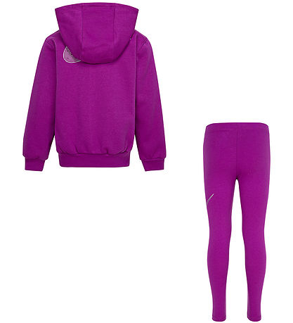Nike Set - Cardigan/Leggings - Heiß Fuchsia m. Silber
