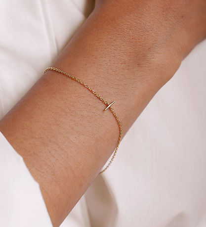 Design Letters Armband - I - 18K gullhúðað