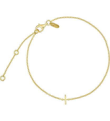 Design Letters Armband - I - 18K gullhúðað