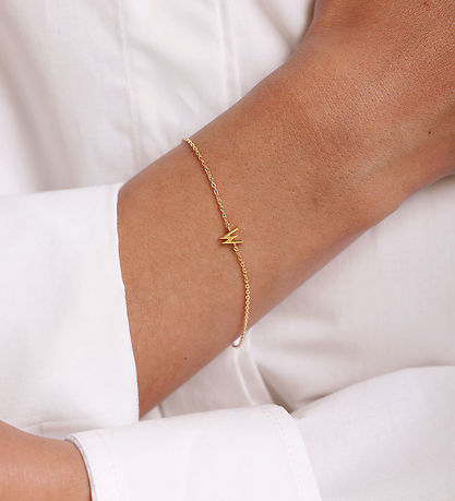 Design Letters Armband - W - 18K gullhúðað