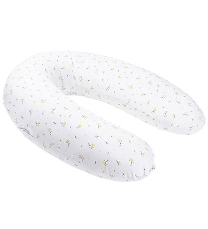 Maternité/Coussin d'Allaitement Doomoo - 180 cm - Blanc/Fleurs J
