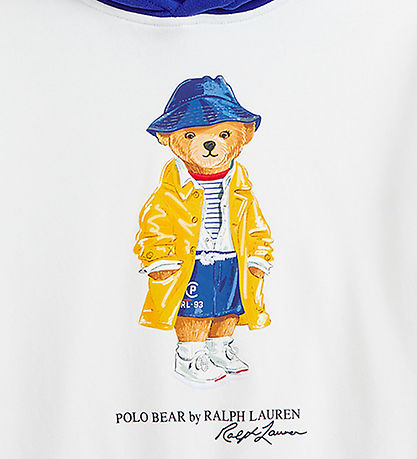 Polo Ralph Lauren Kapuzenpullover - Weiß m. Kuscheltier