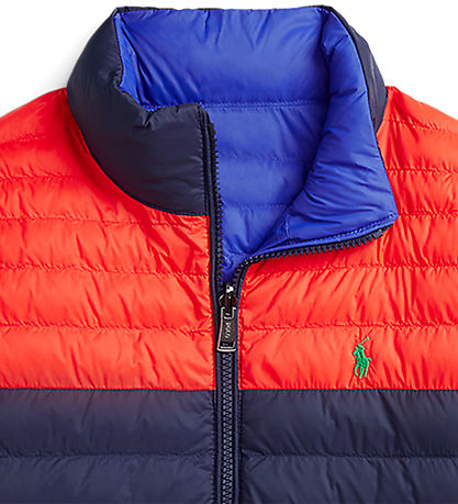 Polo Ralph Lauren Puffer Jacket - Reversible - Orange/Navy/Blue