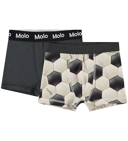 Molo Boxershorts - 2er-Pack - Justin - Fußball Black