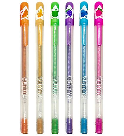 Ooly Ballpoint pens w. Fruit scent - Metallic - 6 pcs - Yummy+ Y