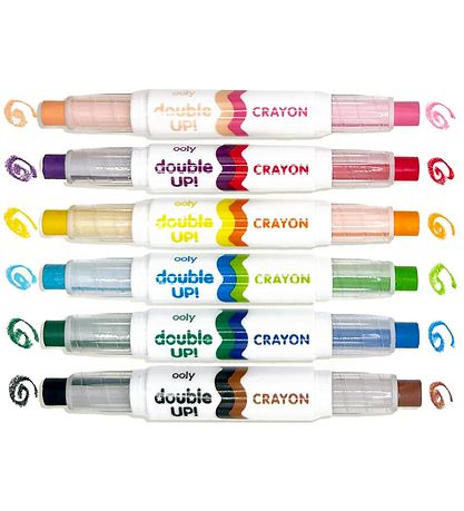 Ooly Värit - 6 kpl - Double Ylös Crayon
