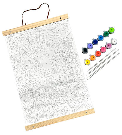 Ooly Paint Set - Paint Town Number Canvas Kit - Tiger Eyes
