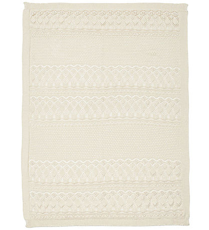 Cam Cam Baby Blanket - Knitted - Pointelle - Off White