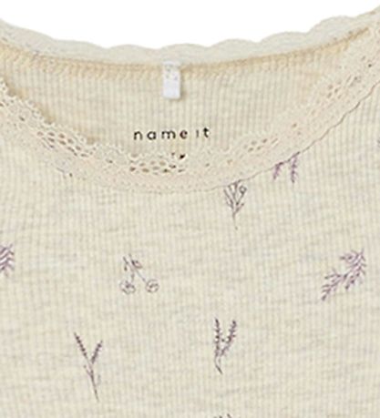 Name It Bodysuit L/Æ - NbfDabua - Peyote Melange/Small Flower