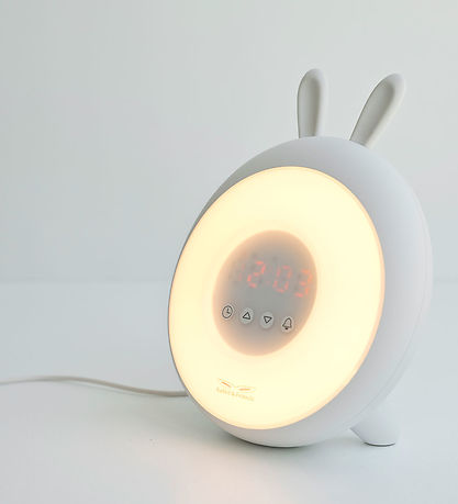 Rabbit & Friends Wecker m. Licht - Wake Oben - 20x15x6 cm - Weiß