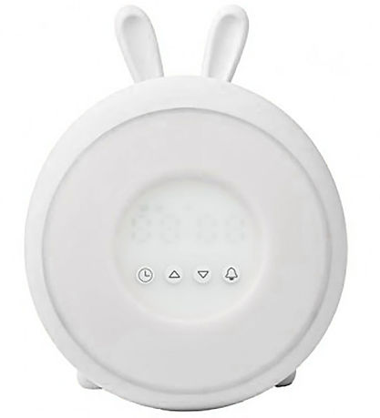 Rabbit & Friends Wecker m. Licht - Wake Oben - 20x15x6 cm - Weiß