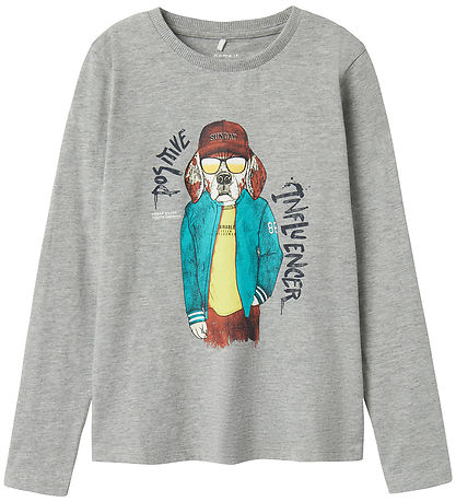 Name It Blouse - NkmSemons - Grey Melange