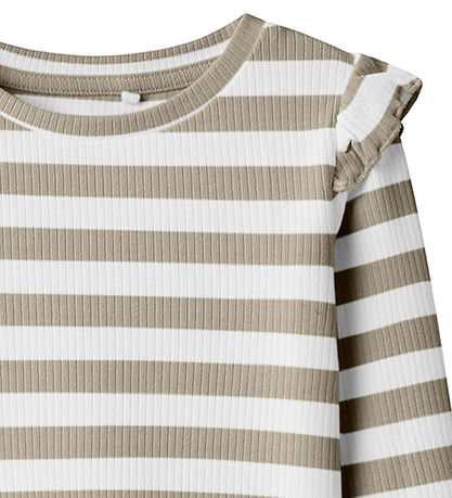 Name It Blússa - Rib - NmfTaia - Pure Cashmere/Cloud Dansari