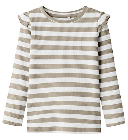 Name It Blússa - Rib - NmfTaia - Pure Cashmere/Cloud Dansari