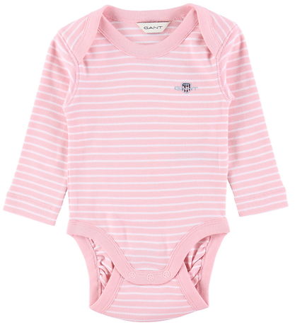 GANT Bodysuit L/æ - Shield Striped - Blushing Pink