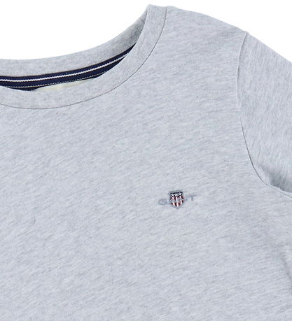 GANT T-shirt - Shield - Light Grey Melange