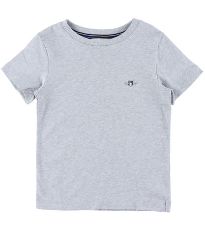 GANT T-shirt - Shield - Light Grey Melange
