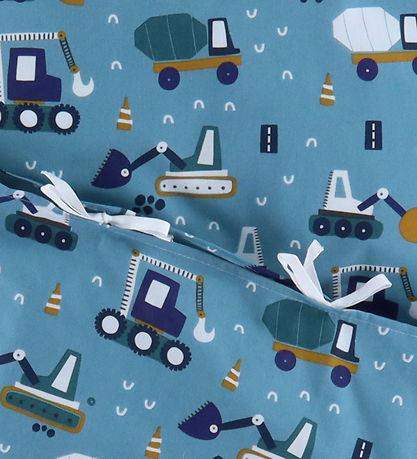 Nørgaard Madsens Bedding - Junior - Blue w. Work machines