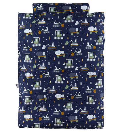 Nørgaard Madsens Bedding - Baby - Navy w. Work machines