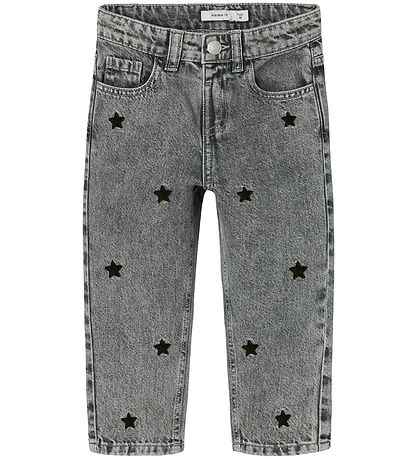 Name It Jeans - NmfBella Mom - Medium+ Grey Denim/Stars