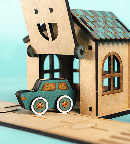 Crateit Creatieve Speelset - Crateit Stad - Bos - Kruispunthuisj