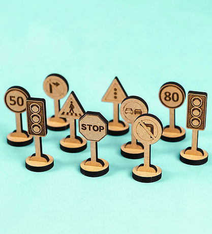 Crateit Creation Set - Crateit Town - Wood - Traffic signs - 10 