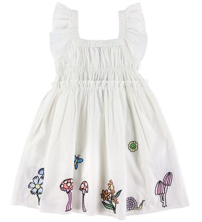 Stella McCartney Kids Kleid - Ivory m. Strickerei