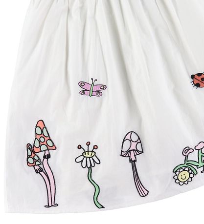 Stella McCartney Kids Kleid - Ivory m. Strickerei