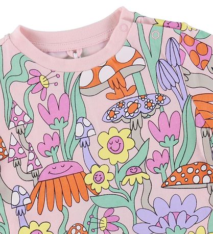 Stella McCartney Kids Stuttermabolur - Bleikt M. Prentað