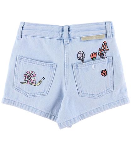 Stella McCartney Kids Denimshorts - Light blue w. Embroideries