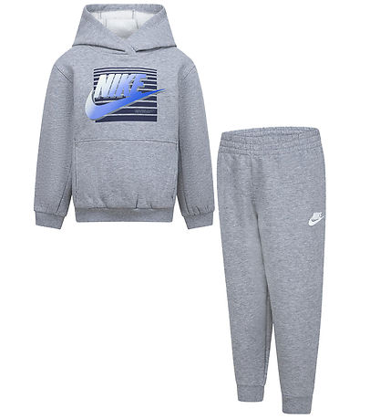 Ensemble de Jogging Nike - Gris Foncé Chiné av. Bleu