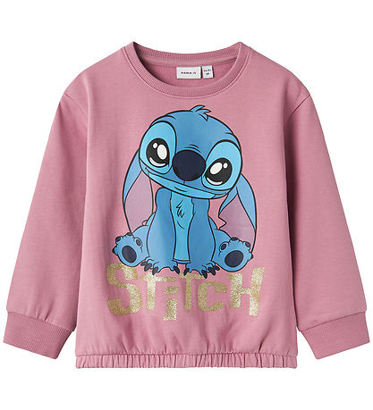 Name It Sweatshirt - NmfNyra - Disney Stitch - Mauve Orchid w. P