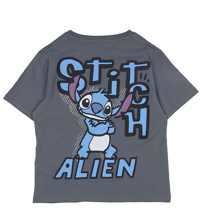 Name It T-shirt - NkmDixie Stitch - Lava Smoke w. Print