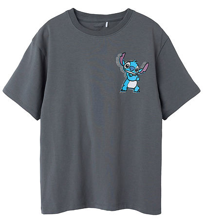 Name It T-shirt - NkmDixie Stitch - Lava Smoke w. Print