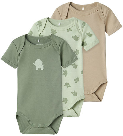 Name It Bodysuits k/æ - Noos - NbmBody - 3-Pack - Sea Foam Eleph