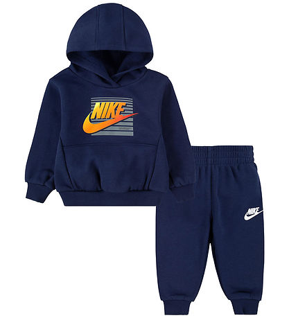 Nike Sweat Set - Midnight Navy w. Orange