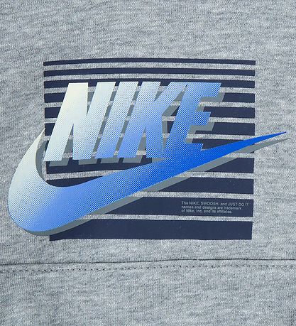 Nike Sweatset - Dunkelgrau-Meliert m. Blau