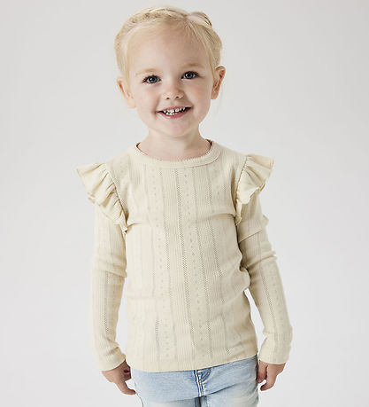 Name It Blouse - Noos - NmfJulia - Summer Sand w. Pointelle