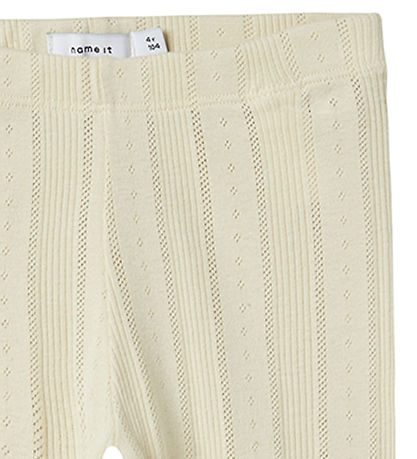 Name It Leggings - Noos - NmfJulia - Summer Sand w. Pointelle